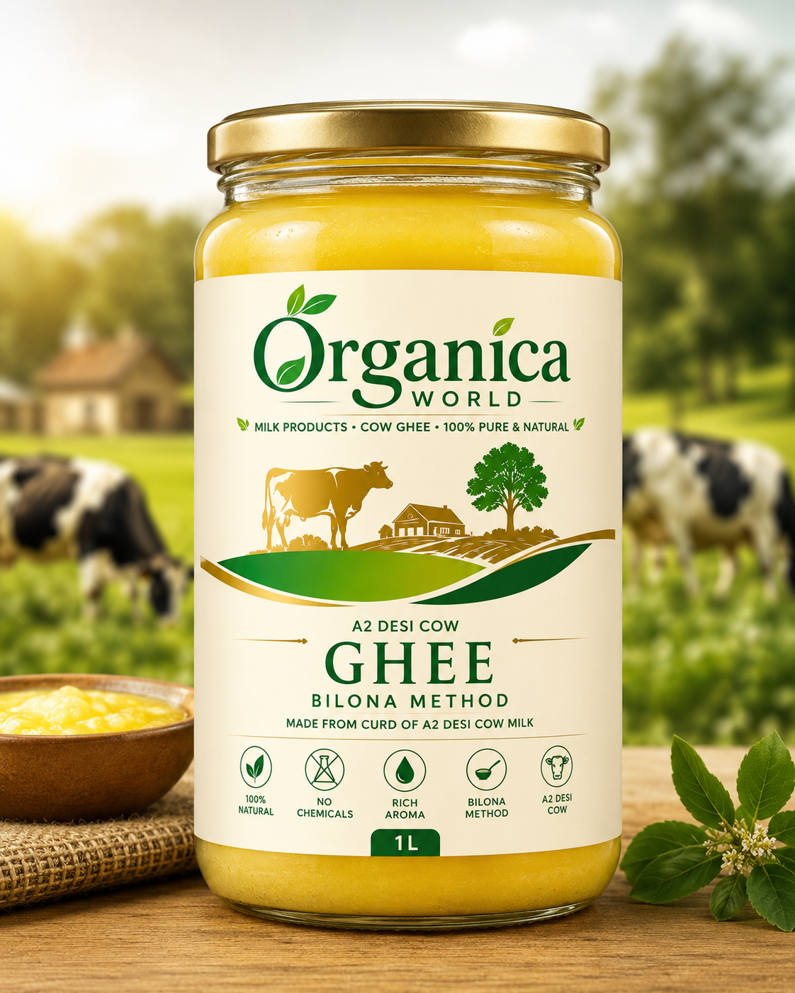 OW 3 A2 cow Ghee 1000ml